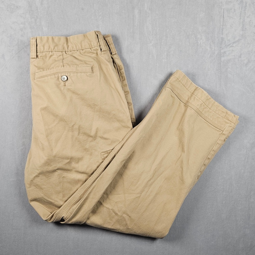 Duluth Trading Flex Ballroom Khakis Mens 36x30 (Actual 34x29) Tan Work Pants